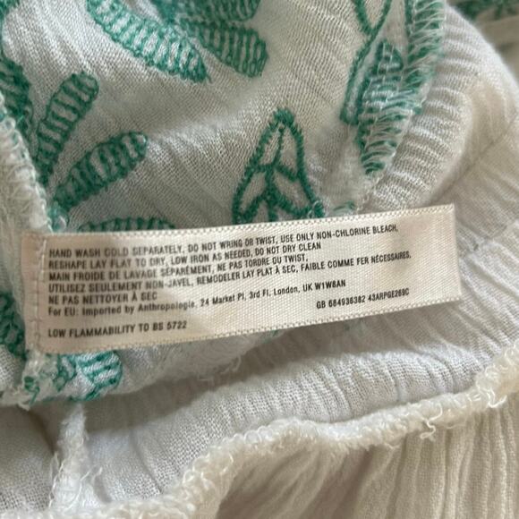 Lilka Anthropologie Women Sleeveless Tank Top Boho Made in India White Large - Picture 8 of 9